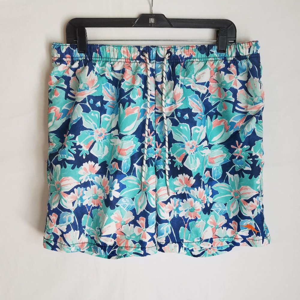 Tommy Bahama Floral Lined Swim Trunks Shorts Men's Size Large‎